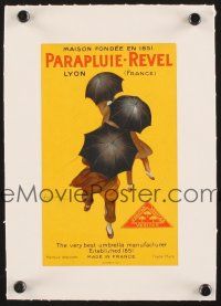 4x104 PARAPLUIE-REVEL linen 5x8 French advertising poster '22 umbrella ad with art by Cappiello!