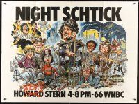 4x184 HOWARD STERN NIGHT SCHTICK radio poster '80s Ho-Weird Stern & Quivers, Jack Davis art!
