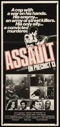 4y167 ASSAULT ON PRECINCT 13 Aust daybill '76 John Carpenter, completely different art & images!