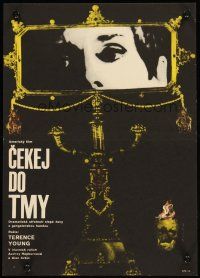 4y472 WAIT UNTIL DARK Czech 11x16 '69 different close up art of blind Audrey Hepburn by Forejt!