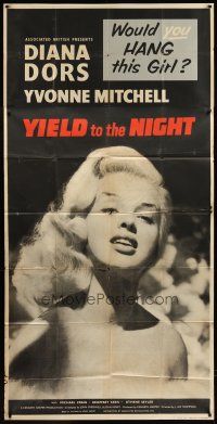 4y158 BLONDE SINNER English 3sh '56 Yield to the Night, would you hang sexy bad girl Diana Dors!