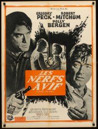 4y430 CAPE FEAR French 23x32 '62 Gregory Peck, Robert Mitchum, Polly Bergen, classic film noir!