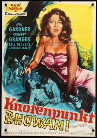 4y207 BHOWANI JUNCTION German '55 sexy Eurasian beauty Ava Gardner in a flaming love story!