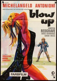 4y208 BLOW-UP German '67 Antonioni, David Hemmings, Redgrave, sexy Verushka, different!
