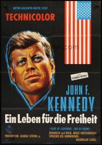 4y214 YEARS OF LIGHTNING DAY OF DRUMS German '66 documentary of Kennedy by Bruce Herschensohn!