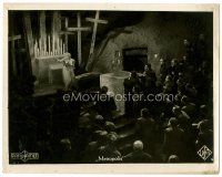 4y003 METROPOLIS German 9x12 lobby card #14 '27 evil Maria has crowd transfixed at meeting, Fritz Lang!