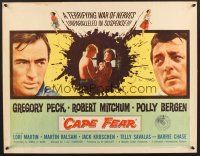 4y257 CAPE FEAR 1/2sh '62 Gregory Peck, Robert Mitchum, Polly Bergen, classic film noir!