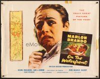 4y264 ON THE WATERFRONT style A 1/2sh '54 directed by Elia Kazan, classic image of Marlon Brando!