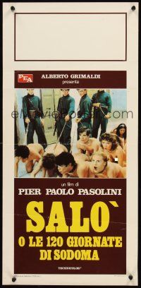 4y377 120 DAYS OF SODOM Italian locandina R80s Pasolini's Salo o le 120 Giornate di Sodoma!