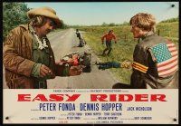 4y367 EASY RIDER Ital/Eng photobusta '69 Peter Fonda & Dennis Hopper motorcycle biker classic!