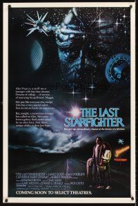 4y250 LAST STARFIGHTER advance 1sh '84 Catherine Mary Stewart & Lance Guest as video game pilot!