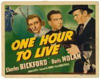 4y031 ONE HOUR TO LIVE TC '39 cop Charles Bickford & crook John Litel both love Doris Nolan!