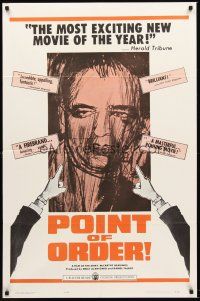 4y127 POINT OF ORDER 1sh '64 documentary of Army-McCarthy hearings, where he was censured!