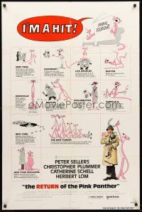 4y130 RETURN OF THE PINK PANTHER style C 1sh '75 Peter Sellers as Inspector Jacques Clouseau!