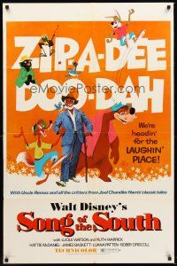 4y140 SONG OF THE SOUTH 1sh R72 Walt Disney, Uncle Remus, Br'er Rabbit & Br'er Bear!