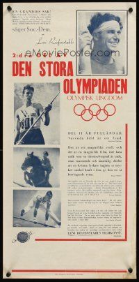 4y404 OLYMPIA PART TWO: FESTIVAL OF BEAUTY Swedish stolpe '38 Riefenstahl's Olympic documentary!
