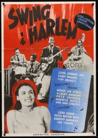 4y389 SWING IN HARLEM Swedish '46 Lena Horne & top black African American jazz performers!