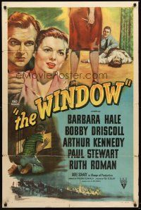 4y156 WINDOW style A 1sh '49 imagination was not what held Bobby Driscoll fear-bound by the window!