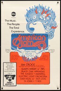 4z047 AMERICAN JAM 1sh '70s ABC music concert, cool artwork, Jimmy Buffett!