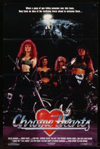 4z167 CHOPPER CHICKS IN ZOMBIETOWN 1sh '89 Amazons, whips, chains & rock 'n' roll, Chrome Hearts!