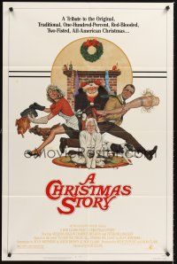 4z171 CHRISTMAS STORY 1sh '83 best classic Christmas movie, great art by Robert Tanenbaum!