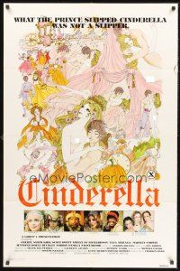 4z173 CINDERELLA 1sh '77 sexiest fairy tale artwork, what the prince slipped her wasn't a slipper!