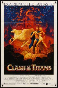 4z178 CLASH OF THE TITANS 1sh '81 Ray Harryhausen, fantasy art by Greg & Tim Hildebrandt!