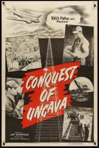 4z192 CONQUEST OF UNGAVA style A 1sh '53 Jay Bonafield northern Canada documentary!