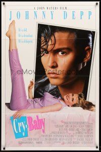 4z203 CRY-BABY 1sh '90 directed by John Waters, Johnny Depp is a doll, Amy Locane
