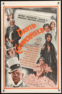 4z214 DAVID COPPERFIELD 1sh R62 W.C. Fields stars as Micawber in Charles Dickens' classic story!