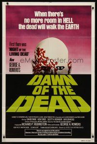 4z215 DAWN OF THE DEAD green title style 1sh '79 Romero, classic horror, very rare first printing!