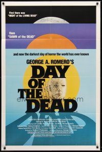 4z216 DAY OF THE DEAD 1sh '85 George Romero's Night of the Living Dead zombie horror sequel!