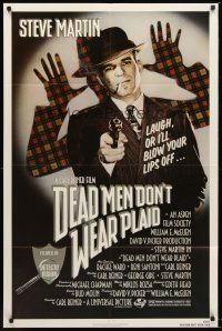 4z219 DEAD MEN DON'T WEAR PLAID 1sh '82 Steve Martin will blow your lips off if you don't laugh!