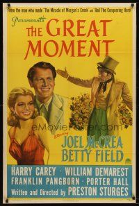 4z376 GREAT MOMENT 1sh '44 Preston Sturges, Joel McCrea & Betty Field!