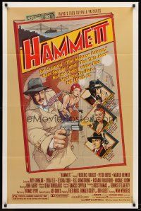 4z390 HAMMETT 1sh '82 Wim Wenders directed, Frederic Forrest, really cool detective artwork!