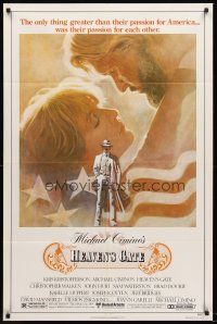 4z404 HEAVEN'S GATE 1sh '81 Michael Cimino, Tom Jung art of Kris Kristofferson & Isabelle Huppert!