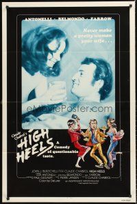 4z420 HIGH HEELS 1sh '81 Chabrol directed, Jean-Paul Belmondo & Mia Farrow!
