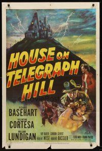 4z442 HOUSE ON TELEGRAPH HILL 1sh '51 Richard Basehart, Valentine Cortesa, directed by Robert Wise!