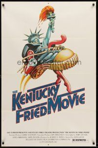 4z478 KENTUCKY FRIED MOVIE 1sh '77 John Landis directed comedy, wacky tennis shoe art!