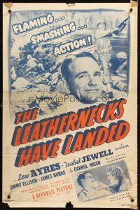 4z506 LEATHERNECKS HAVE LANDED 1sh R50 Lew Ayres, Isabel Jewell, U.S. Marine Corps action!