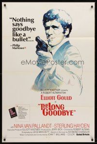 4z525 LONG GOODBYE int'l 1sh '74 Elliott Gould as Philip Marlowe, Sterling Hayden, film noir!