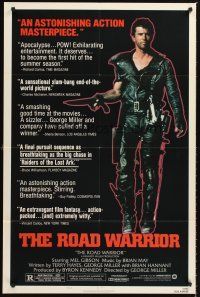 4z539 MAD MAX 2: THE ROAD WARRIOR style B 1sh '81 full-length image of Mel Gibson!
