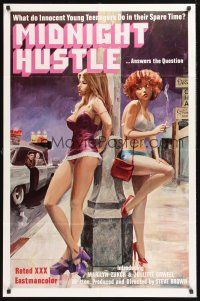 4z567 MIDNIGHT HUSTLE 1sh '78 great sexy artwork of innocent young teens as hookers!