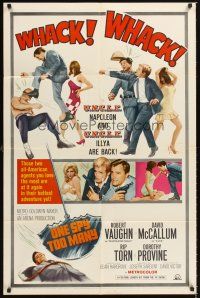 4z632 ONE SPY TOO MANY 1sh '66 Robert Vaughn, David McCallum, The Man from UNCLE!