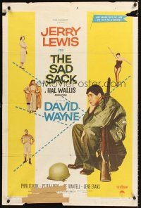 4z723 SAD SACK 1sh '58 wacky Jerry Lewis in the Foreign Legion!