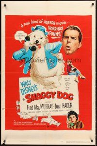 4z749 SHAGGY DOG 1sh '59 Disney, Fred MacMurray in the funniest sheep dog story ever told!