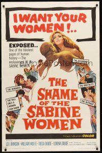 4z752 SHAME OF THE SABINE WOMEN 1sh '62 El rapto de las sabinas, blackest pages of human history!