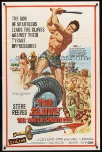 4z776 SLAVE 1sh '63 Il Figlio di Spartacus, art of Steve Reeves as the son of Spartacus!