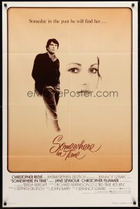 4z788 SOMEWHERE IN TIME 1sh '80 Christopher Reeve, Jane Seymour, cult classic!