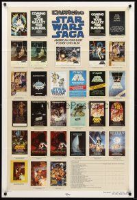 4z808 STAR WARS CHECKLIST 2-sided Kilian Enterprises 1sh '85 great images of U.S. posters!